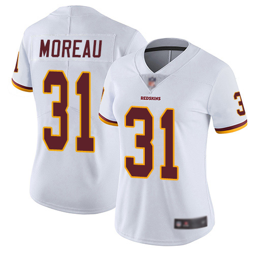 Washington Redskins Limited White Women Fabian Moreau Road Jersey NFL Football #31 Vapor